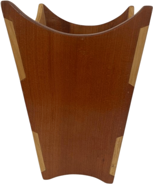 Vintage Wooden Fluted Planter Bucket