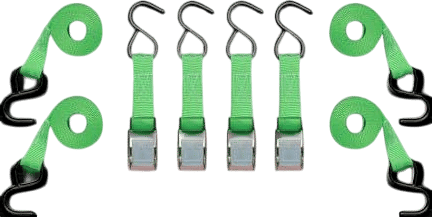 SmartStraps 10-Foot Cambuckle (4pk) 900 lbs Break Strength, 300 lbs Safe Work Load– Tie Down Fragile and Lighter Loads for Transport – Offers More Security Than Rope