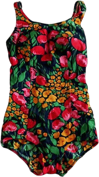 Vintage Floral Bathing Suit