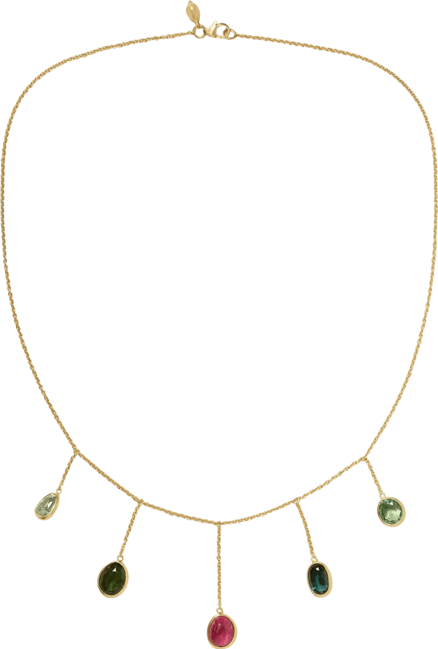 Pippa Small Iris 18-karat gold tourmaline necklace
