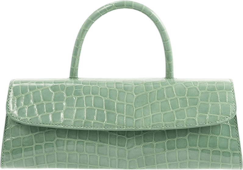 Mini Longa Croco Embossed Top-Handle Bag