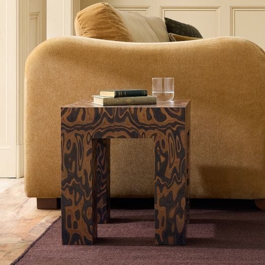 Pierce & Ward Novelty Burl Side Table (16")