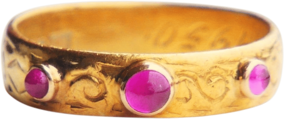 1903 Ruby Three-Stone Ring