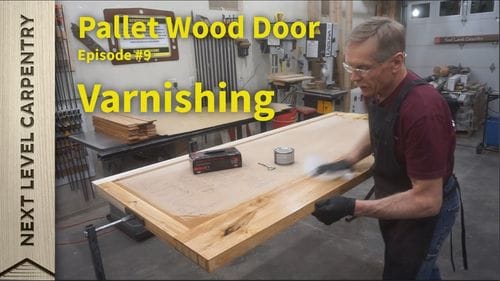 Varnishing a Pallet Wood Door