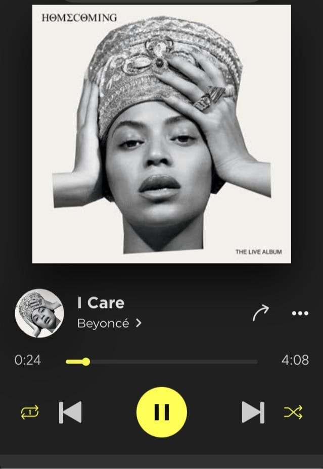 Beyonce live homecoming album on repeat for 4 years straight