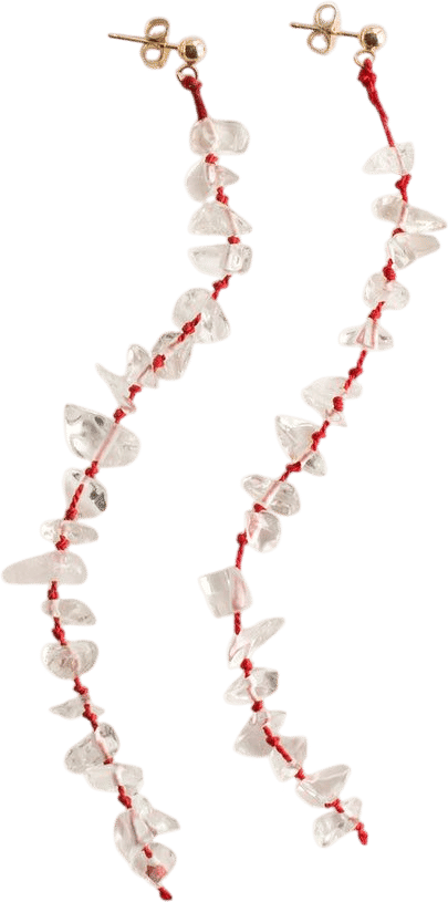 Takara Siren Earrings in Quartz/Red