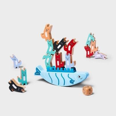 Wooden Balance the Cat Game