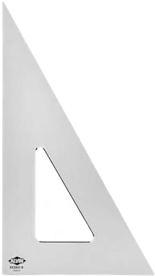 ALVIN Smoke-Tint Acrylic Triangle Ruler (8" 30/60 Degree)