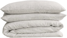 Linen Duvet Cover Set in Pinstripe, Cultiver