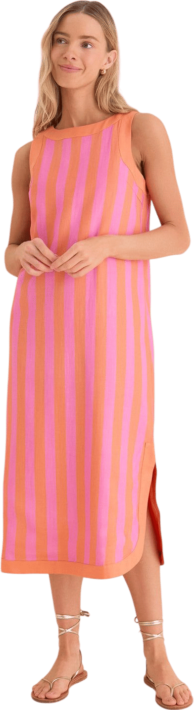 Orange & Pink Cabana Stripe Dress