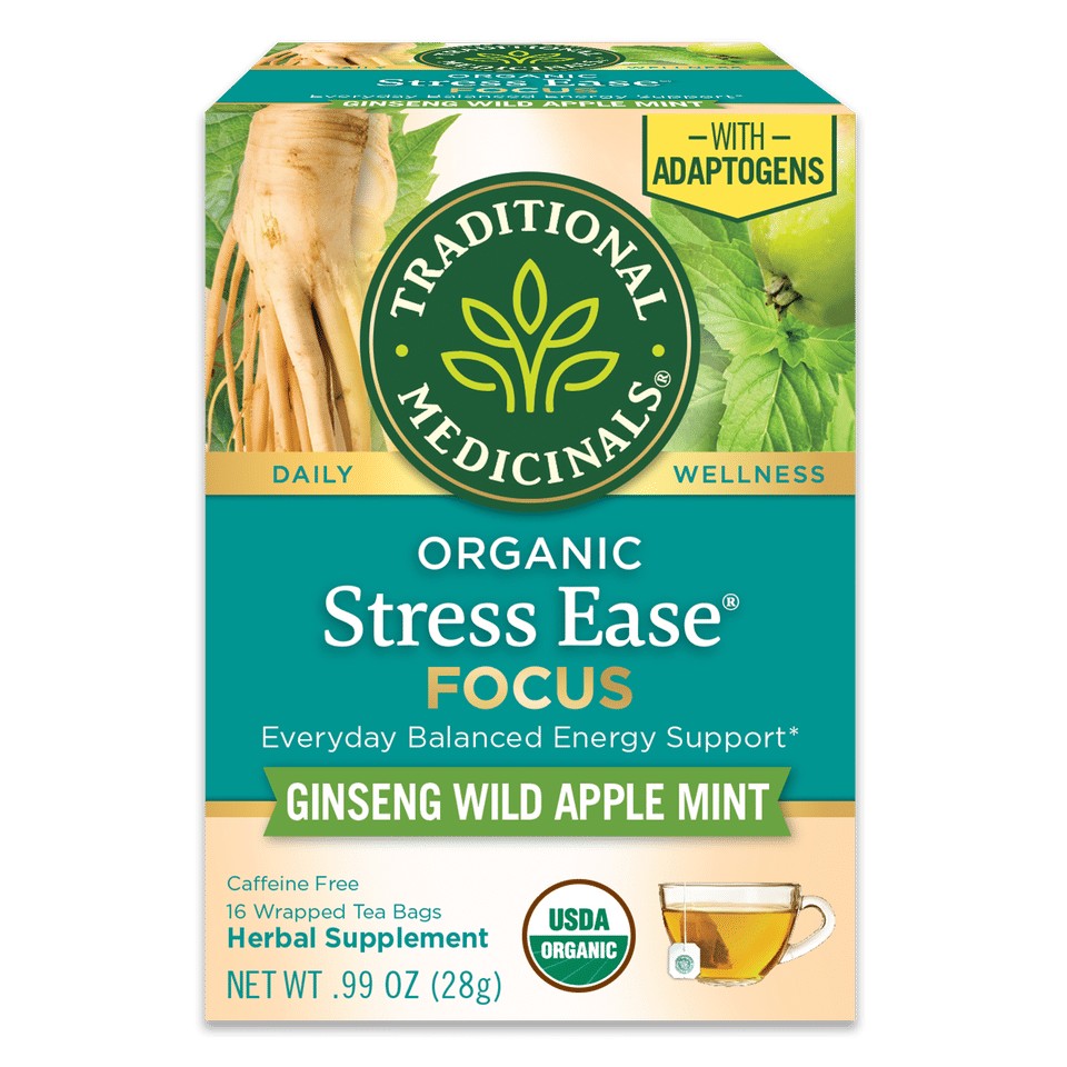traditional medicinals stress ease focus tea