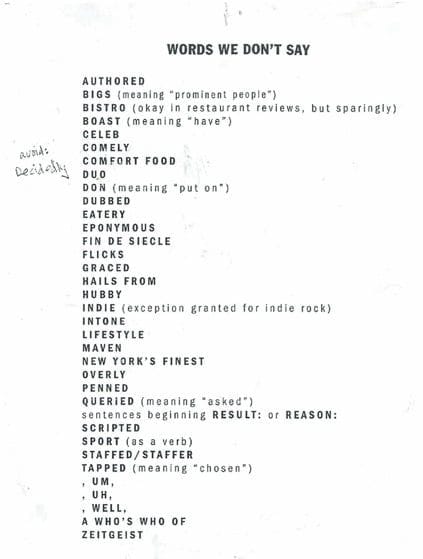 Annoying words you shouldn’t write