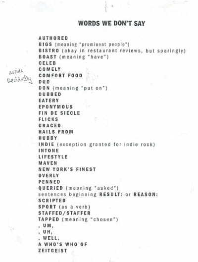 Annoying words you shouldn’t write