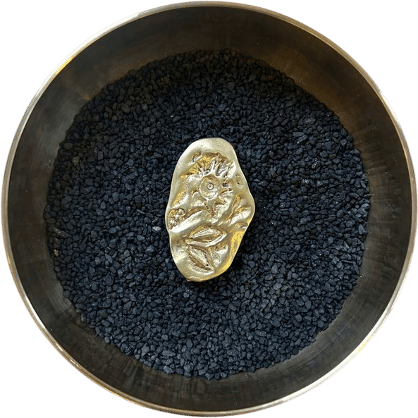 handmade Vintage Brutalist Bronze Brooch