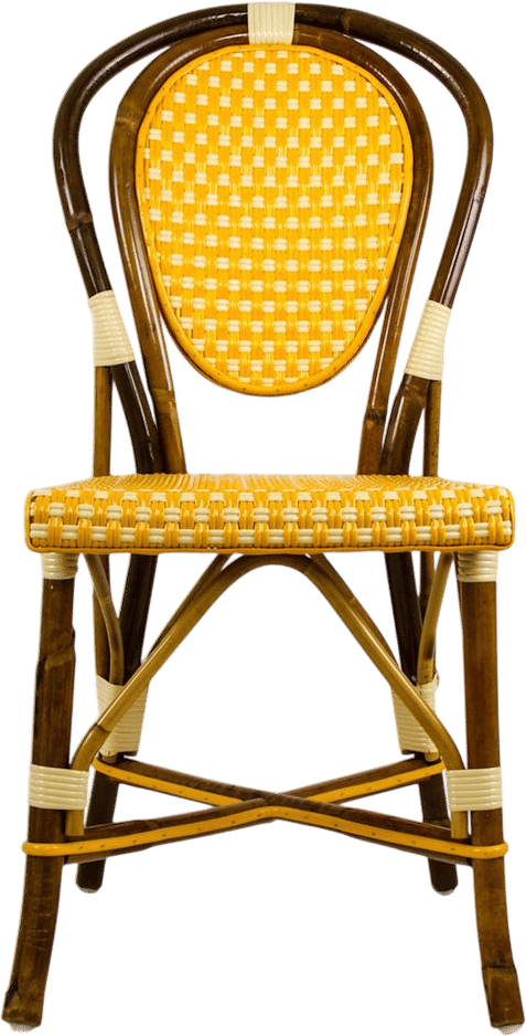 Mediterranean Bistro Chair (Ochre & Cream)