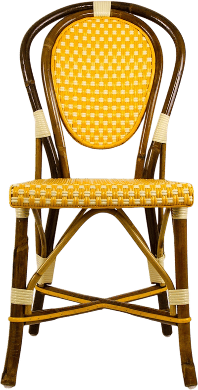 Mediterranean Bistro Chair (Ochre & Cream)