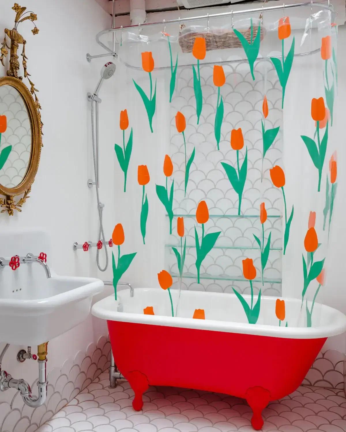 Dusen Dusen tulip shower curtain