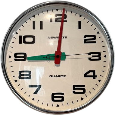 Newgate Brixton Wall Clock in Chrome