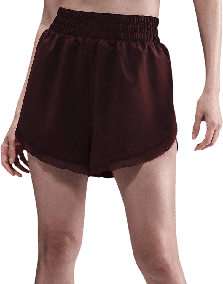 Burgundy Nike Track Shorts as Casual Wear