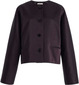 Staud Liz Cropped Satin Coat