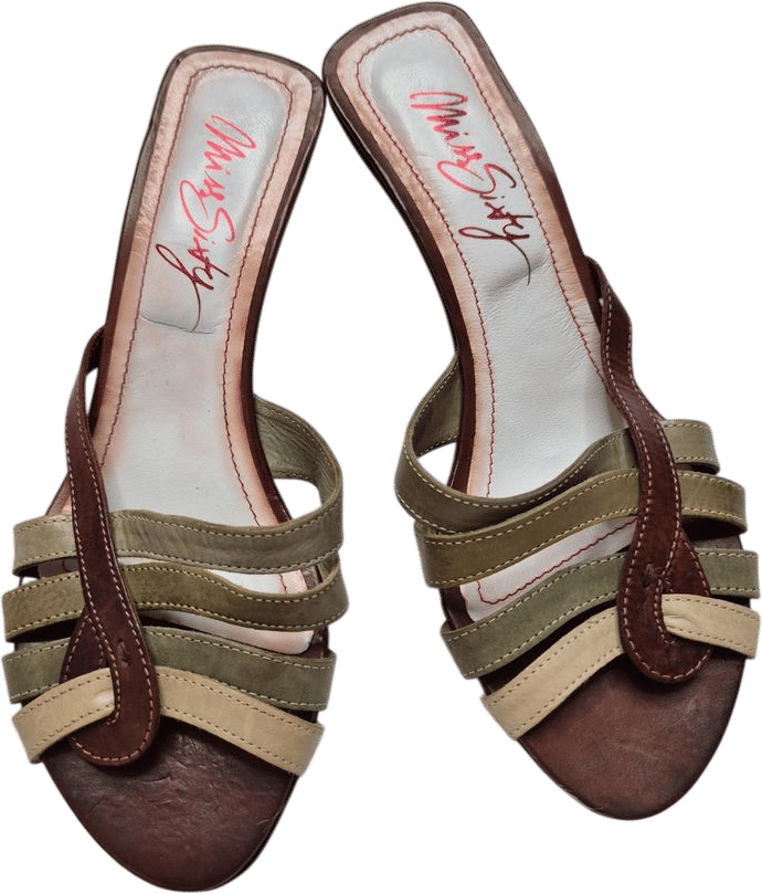 Vintage Miss Sixty Kitten Heels – Multi-color Strappy Sandals, Size 7 US - Etsy