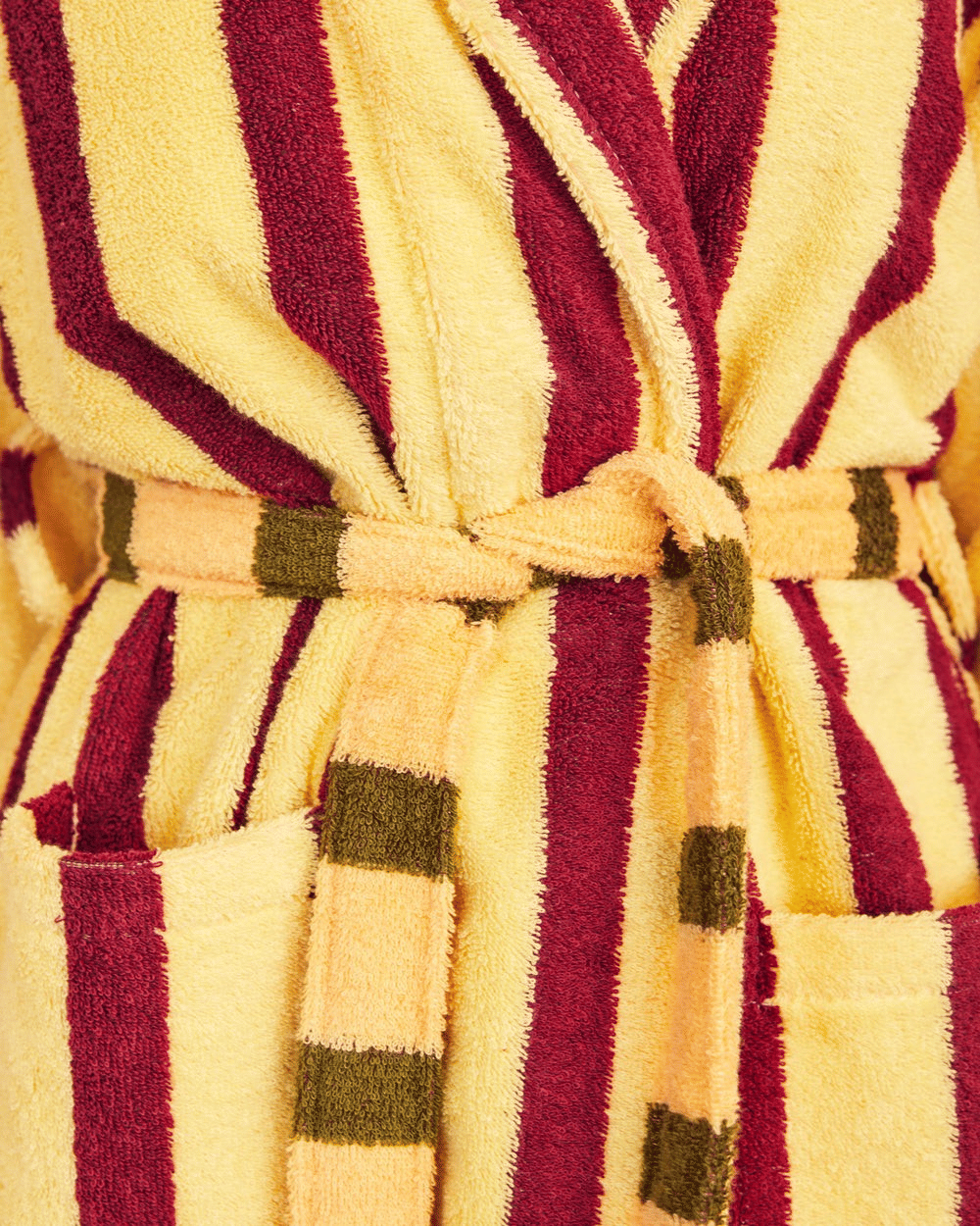Ginkgo Stripe Bathrobe