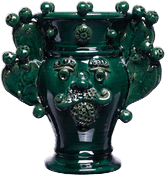 Les Ottomans Sicilian Ceramic Vase Green