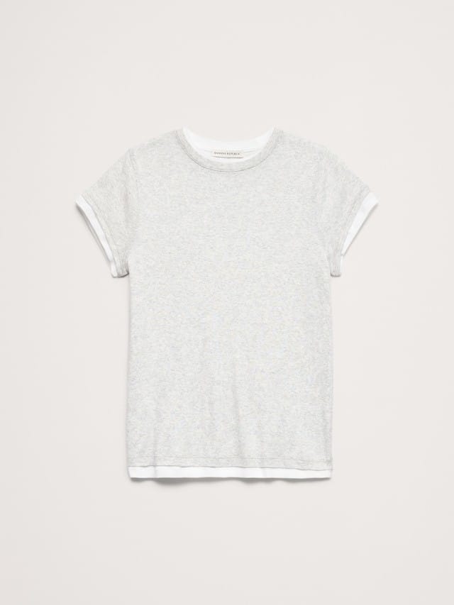 Airy Cotton Layered T-Shirt