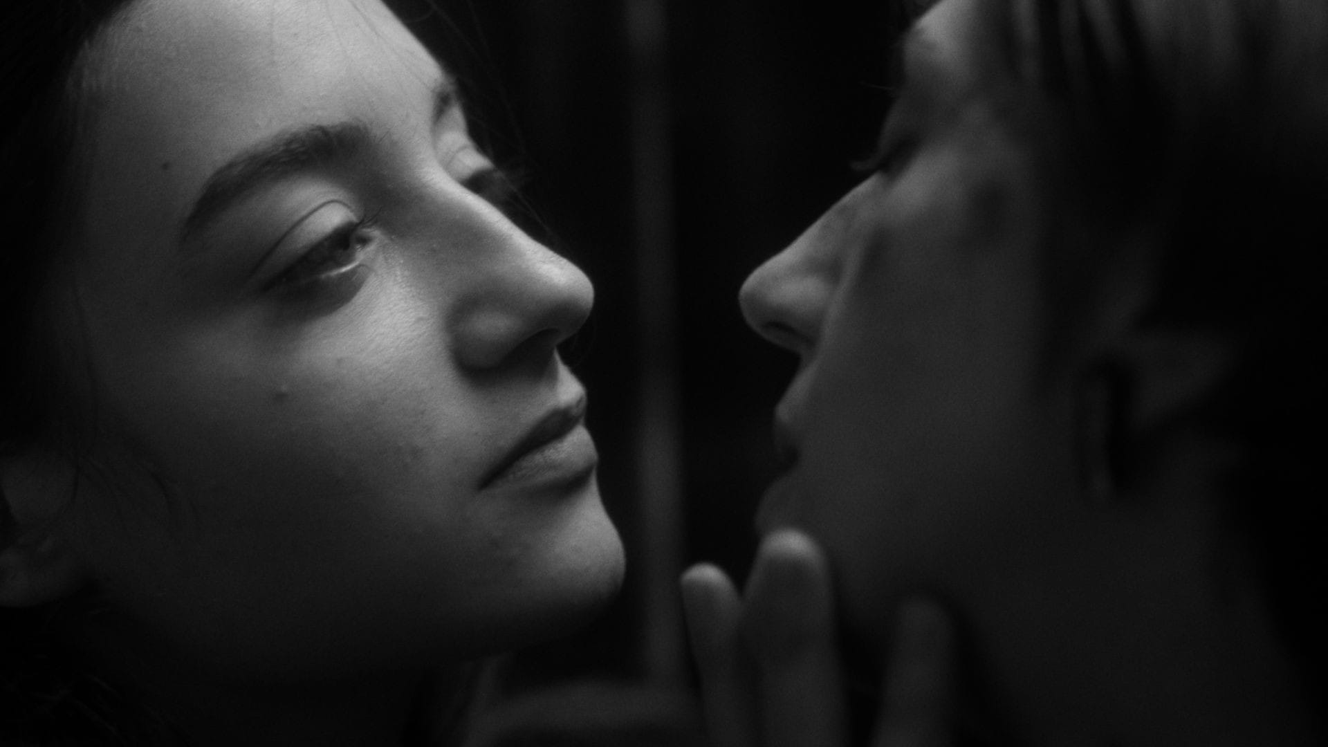 two people exchanging saliva - short film