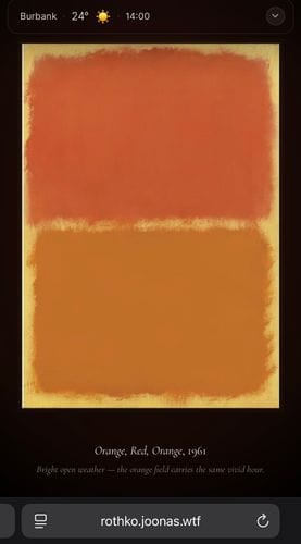 Rothko Weather Website by Joonas Virtanen