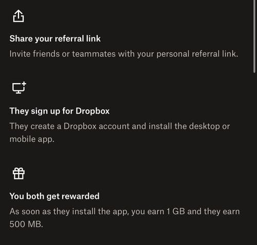 Referral: Dropbox
