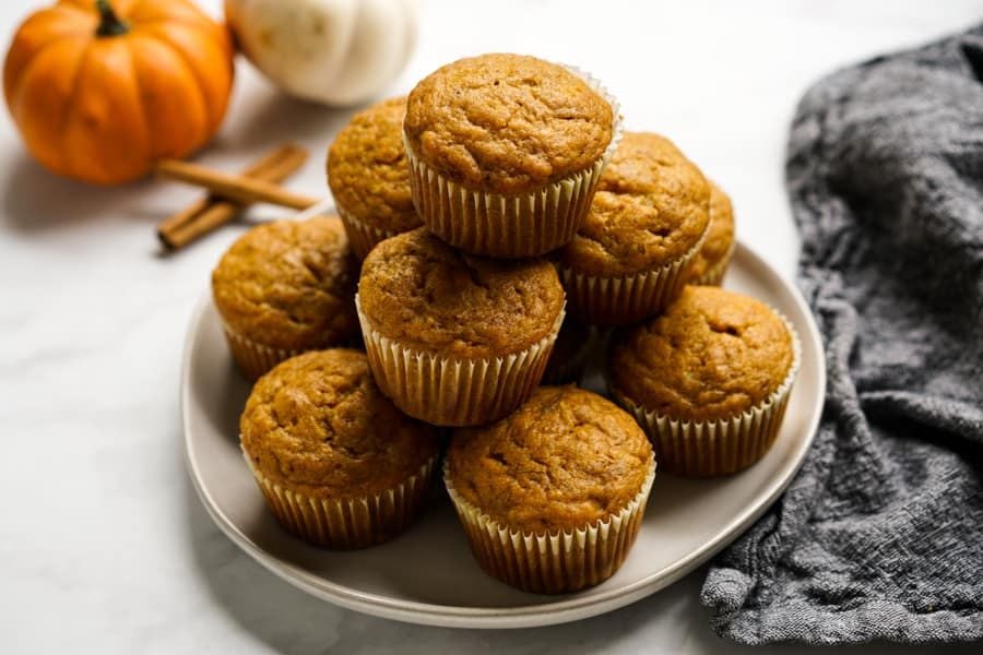 Great fluffy banana pumpkin muffins
