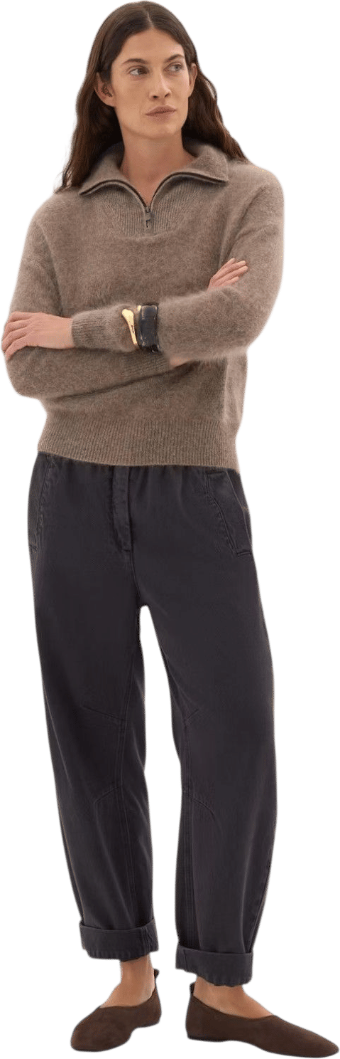 Hush Black Supersoft Denim Barrel Leg Jeans