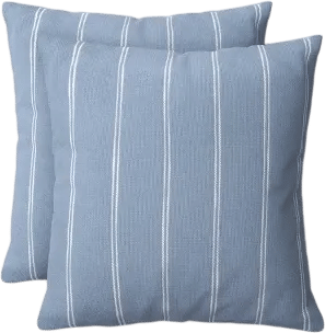 2pk Square Cotton Woven Stripe Throw Pillows