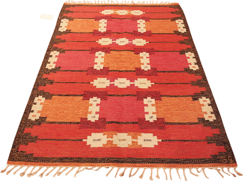 Vintage Swedish Kilim Rug (6 ft 7 in x 4 ft 4 in)