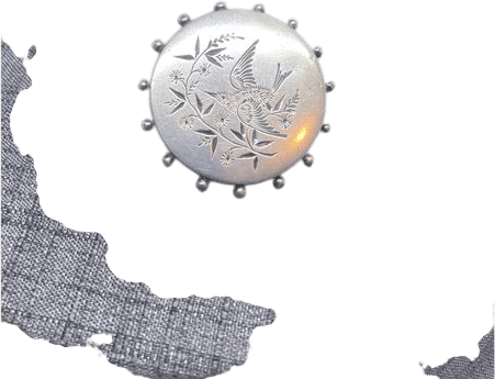 Antique Victorian Sterling Silver Aesthetic Movement Swallow Brooch