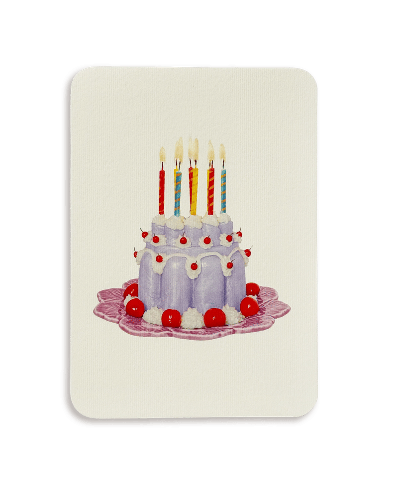 Lavender Cream Blancmange Greeting Card