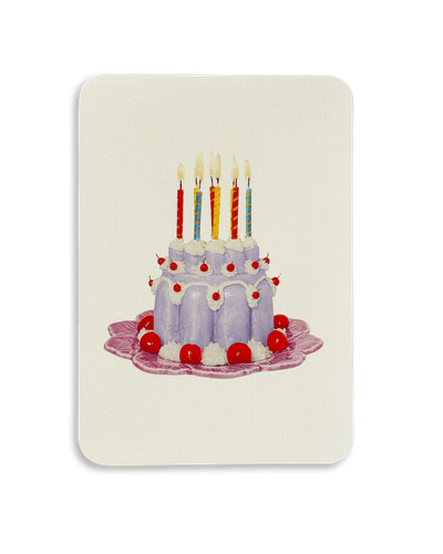 Lavender Cream Blancmange Greeting Card