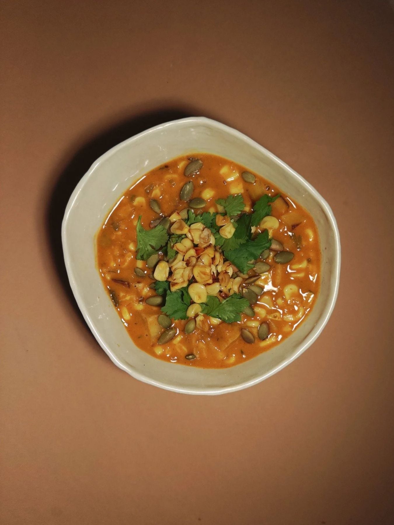 Golden Hour Corn Chowder with Japanese Sweet Potatoes