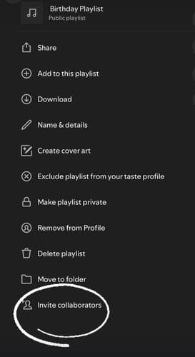 Invite your friends to your bday playlist