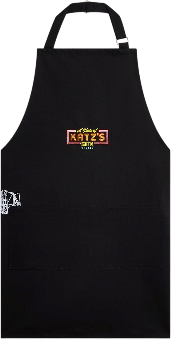 Kith Treats for Katz's Delicatessen Cotton Apron - Black