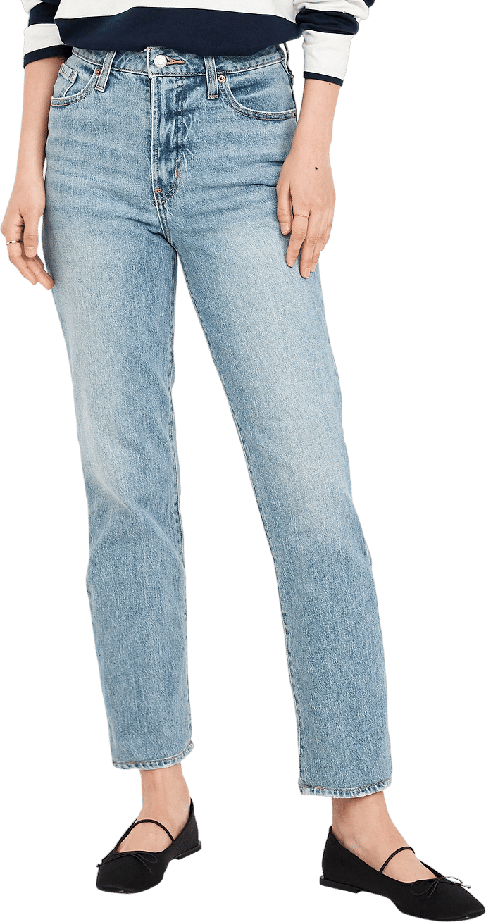 High-Waisted OG Straight Ankle Jeans