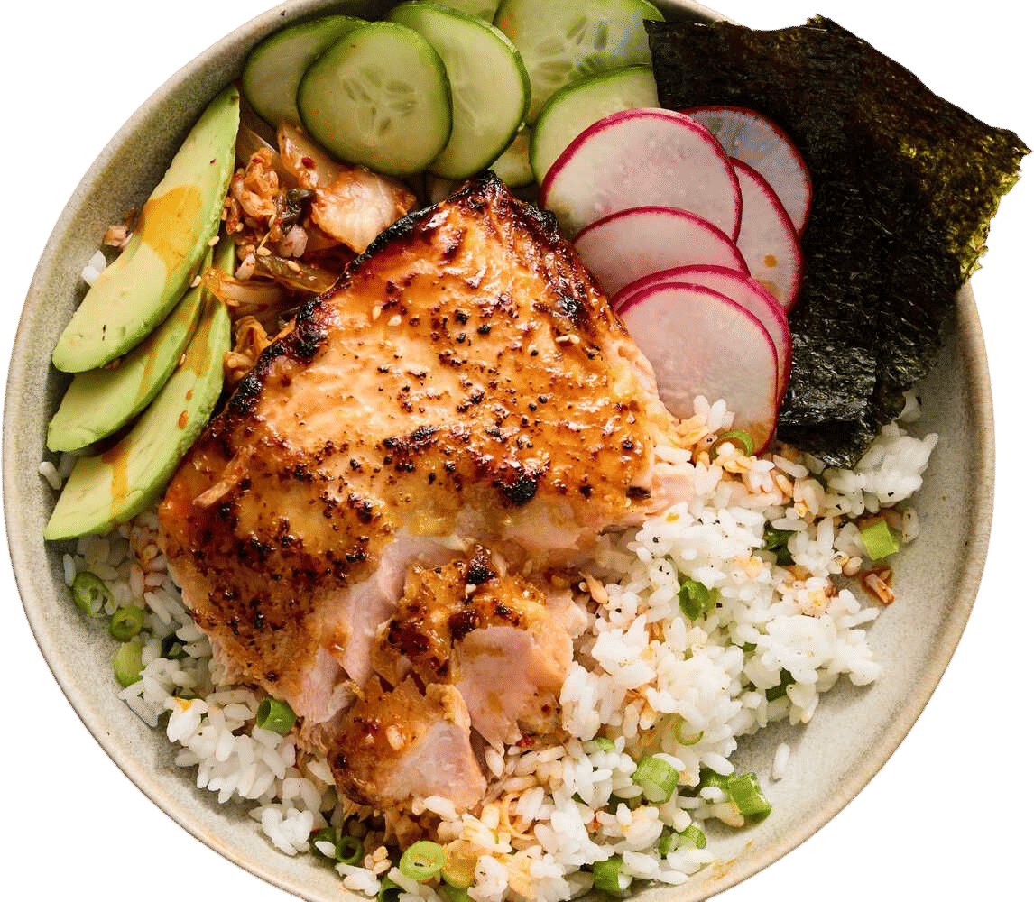 Sticky Miso Salmon Bowl