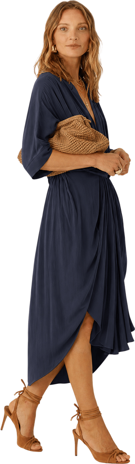 Ever by X The Multiwear Shirt Dress - Night Sea, Midi