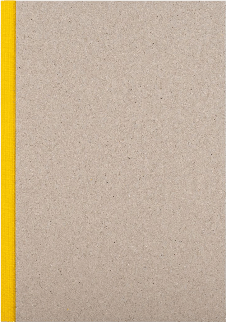 K&P Pasteboard Sketchbook, A5 Portrait, Yellow Spine