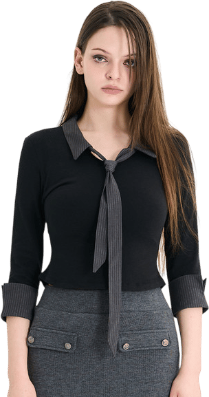Layered Tie Shirt