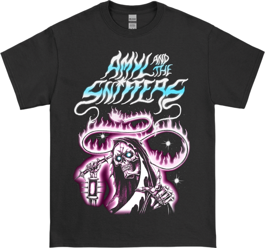 Amyl And The Sniffers Reaper Black T-Shirt