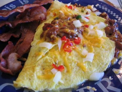 Dad's Chili Cheese Omelet Recipe
