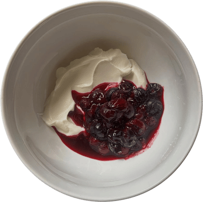 Stewed Blueberries with Yogurt Recipe