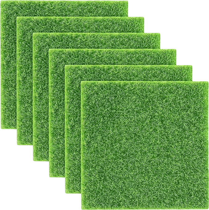 6 Pieces Fake Grass for Crafts